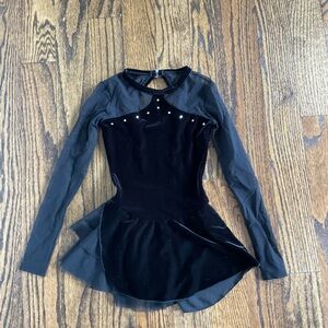 Black Velvet Kids Dance Dress